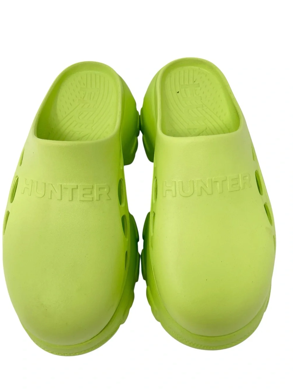 Hunter  Neon Lime Platform Clog